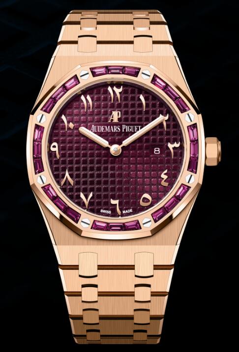 Audemars Piguet Replica Watch Royal Oak 67656 Quartz Pink Gold Garnets 67656OR.GR.1261OR.01